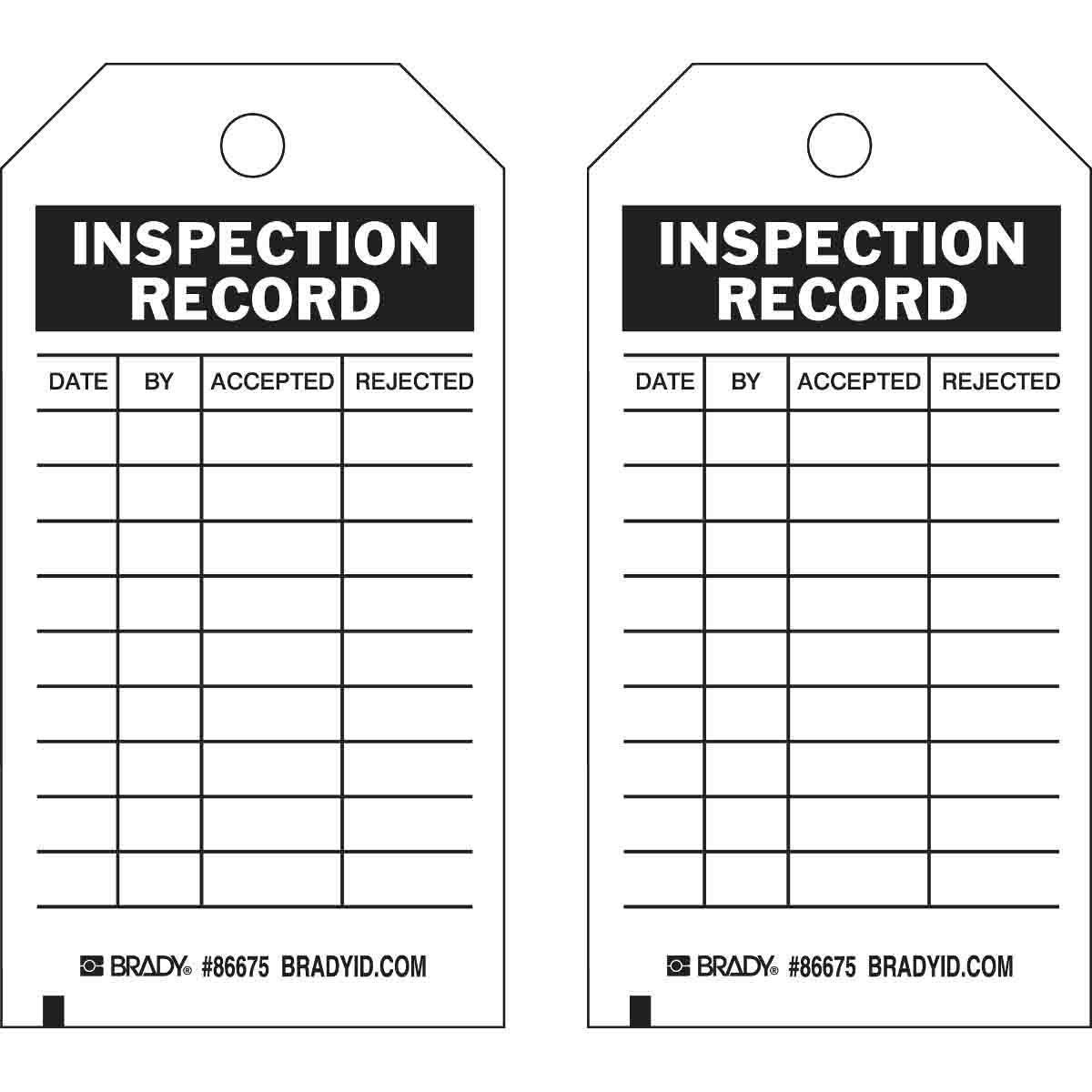 Brady® 86675 Safety & Facility Tags