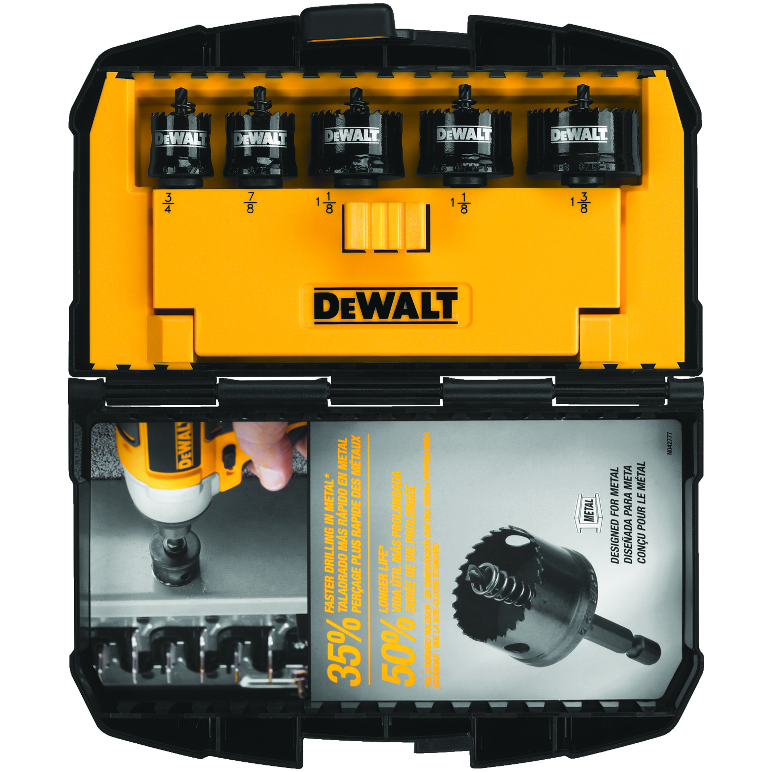 DeWALT® D1800IR5 Hole Saw Kits