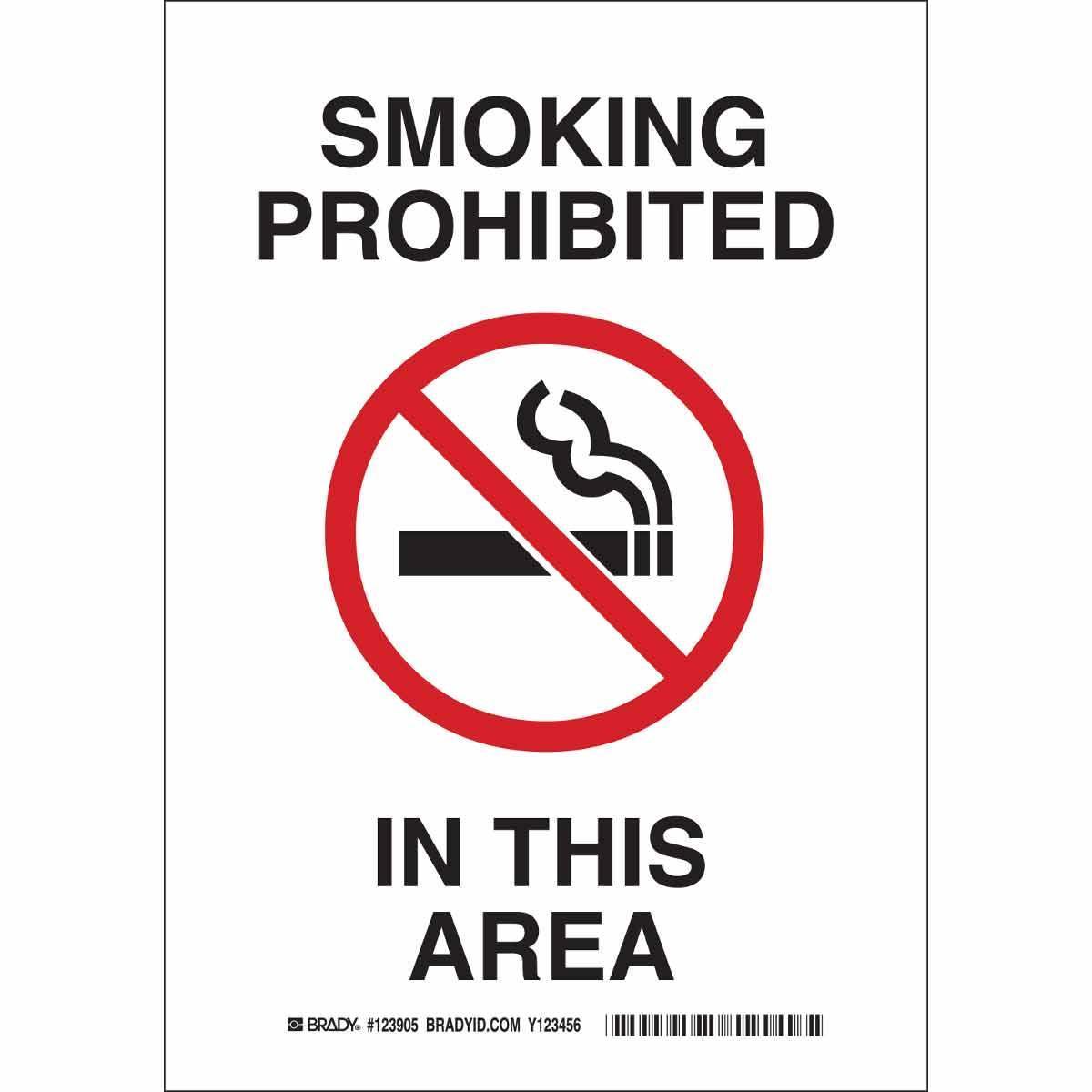 Brady® 123906 No Smoking & Restricted Activity Signs