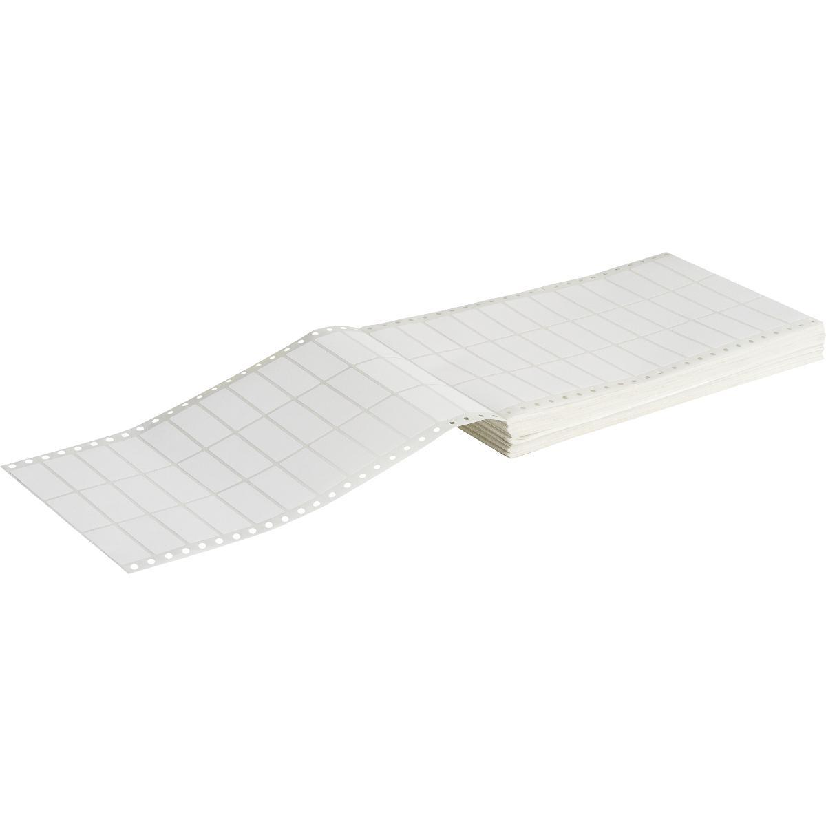 Brady® DATAB® BCDAT-1-609-5 Rectangular Write-On Printer Label, 0.9 in L x 2 in W, White, B-609 Paper