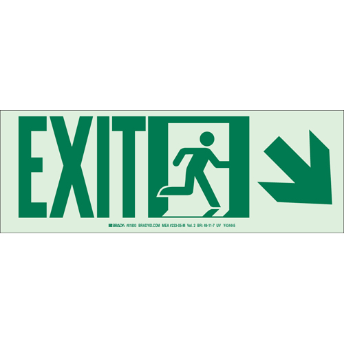 Brady® 114655 Fire, Emergency, Exit & First Aid Signs