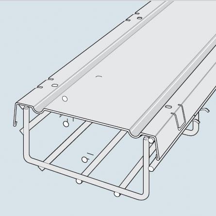 Cablofil® CVN300PG CVN Cable Cover, 12 in W Tray, Carbon Steel