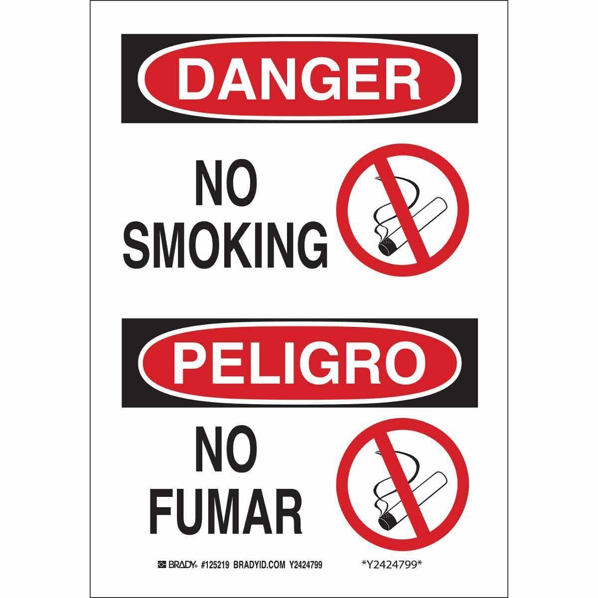 Brady® 122779 No Smoking & Restricted Activity Signs