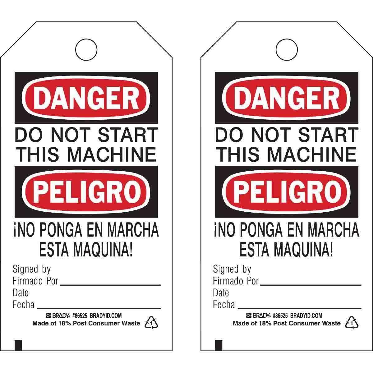 Brady® 86525 Safety & Facility Tags