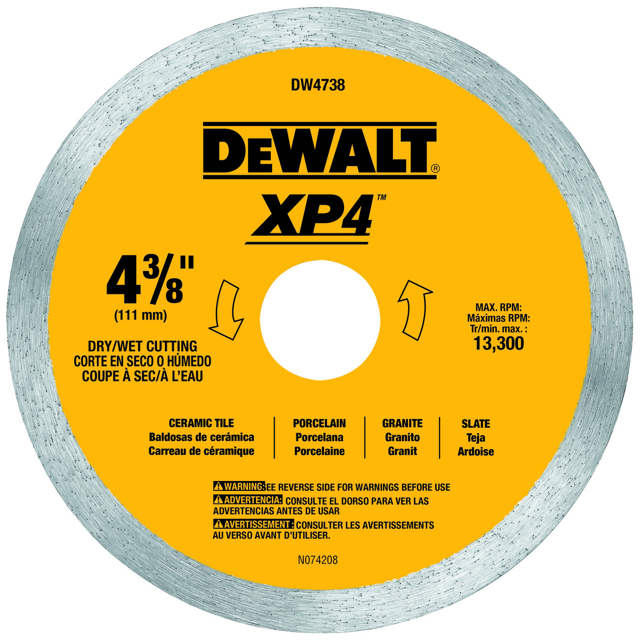 DeWALT® DW4738 Diamond Saw Blades