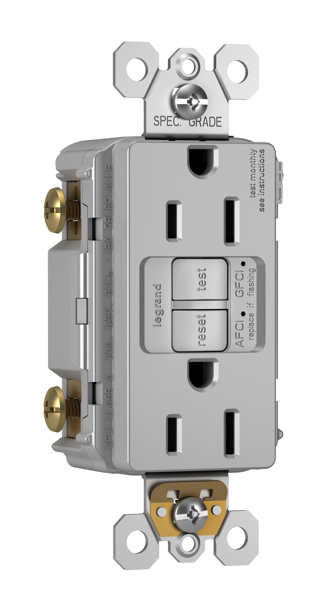 Pass & Seymour® AFGF152TRGRY AFCI/GFCI Receptacles