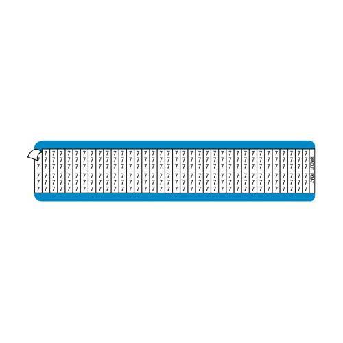 Panduit® PAN-CODE™ PCM-14 Pre-Printed Wire Marker Card, 1-1/2 in L x 1/4 in W, Black/White, Vinyl Cloth, 36 Markers per Card