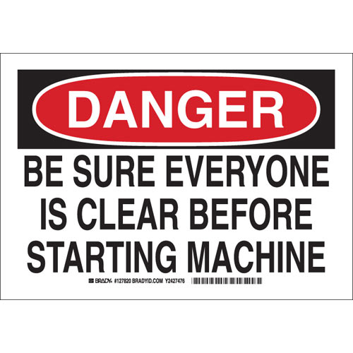 Brady® 127818 Accident Prevention Signs