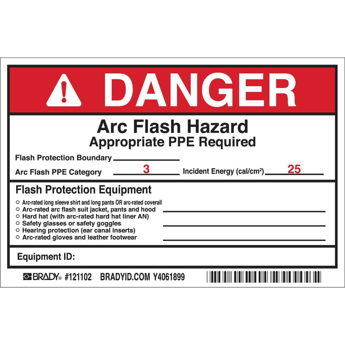 Brady® 121102 Safety & Facility Labels