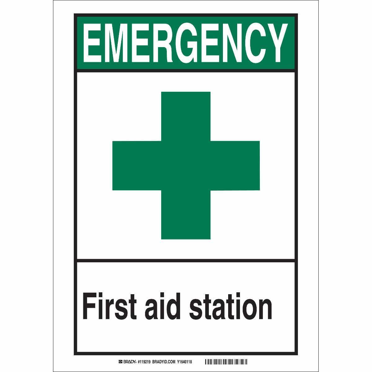 Brady® 119224 Fire, Emergency, Exit & First Aid Signs