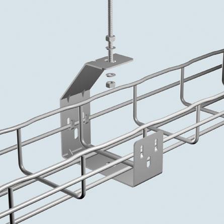 Cablofil® SF100PG SF100 Center Hanger, 4 in, Carbon Steel, Pre-Galvanized