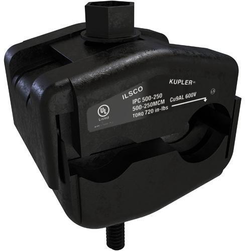 ILSCO® KUP-L-Tap® IPC-500-250 Type IPC Dual Rated Insulation Piercing Connector, 250 to 500 kcmil Aluminum/Copper Conductor, 5/8 to 11/16 in, Copper