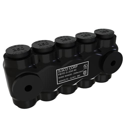 ILSCO® PBTD-3-250-M Mechanical Multiple Cable Taps