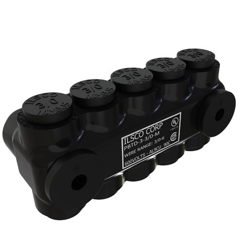 ILSCO® PBTD-3-3/0-M Mechanical Multiple Cable Taps