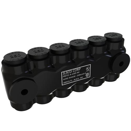 ILSCO® PBTD-4-250-M Mechanical Multiple Cable Taps