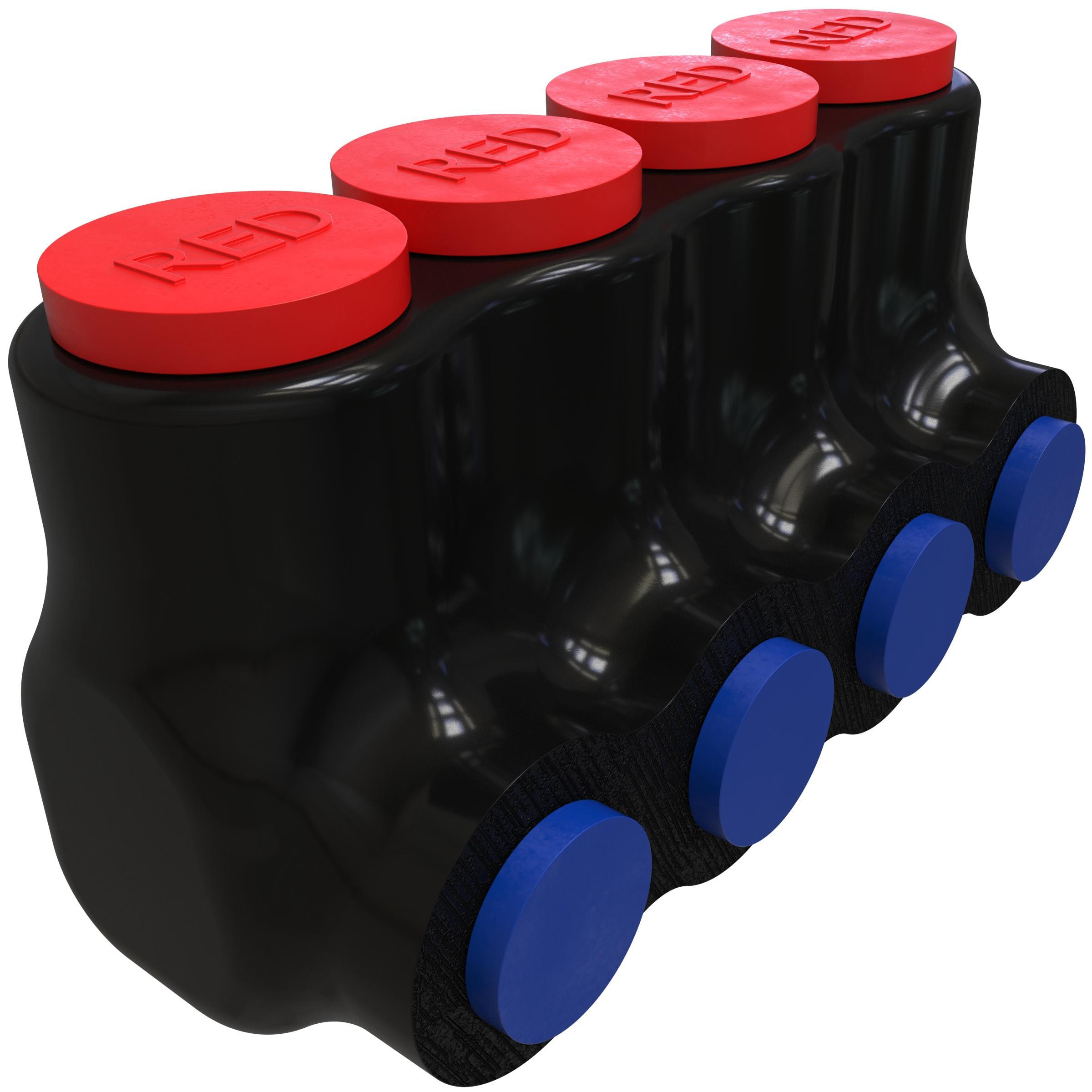 ILSCO® PBTI-4-4-F-RED Mechanical Insulated Cable Taps
