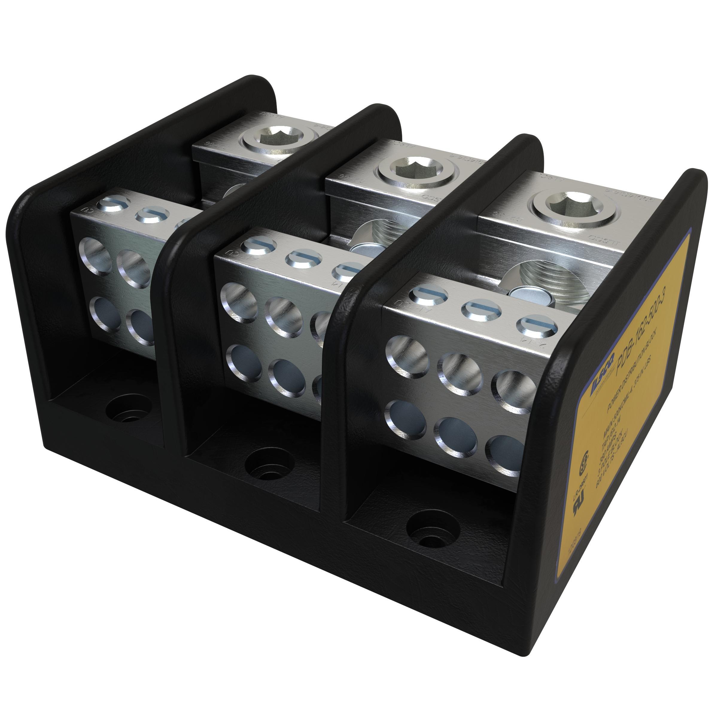 ILSCO® PDB-162-500-3 Multi-Pole Distribution Blocks