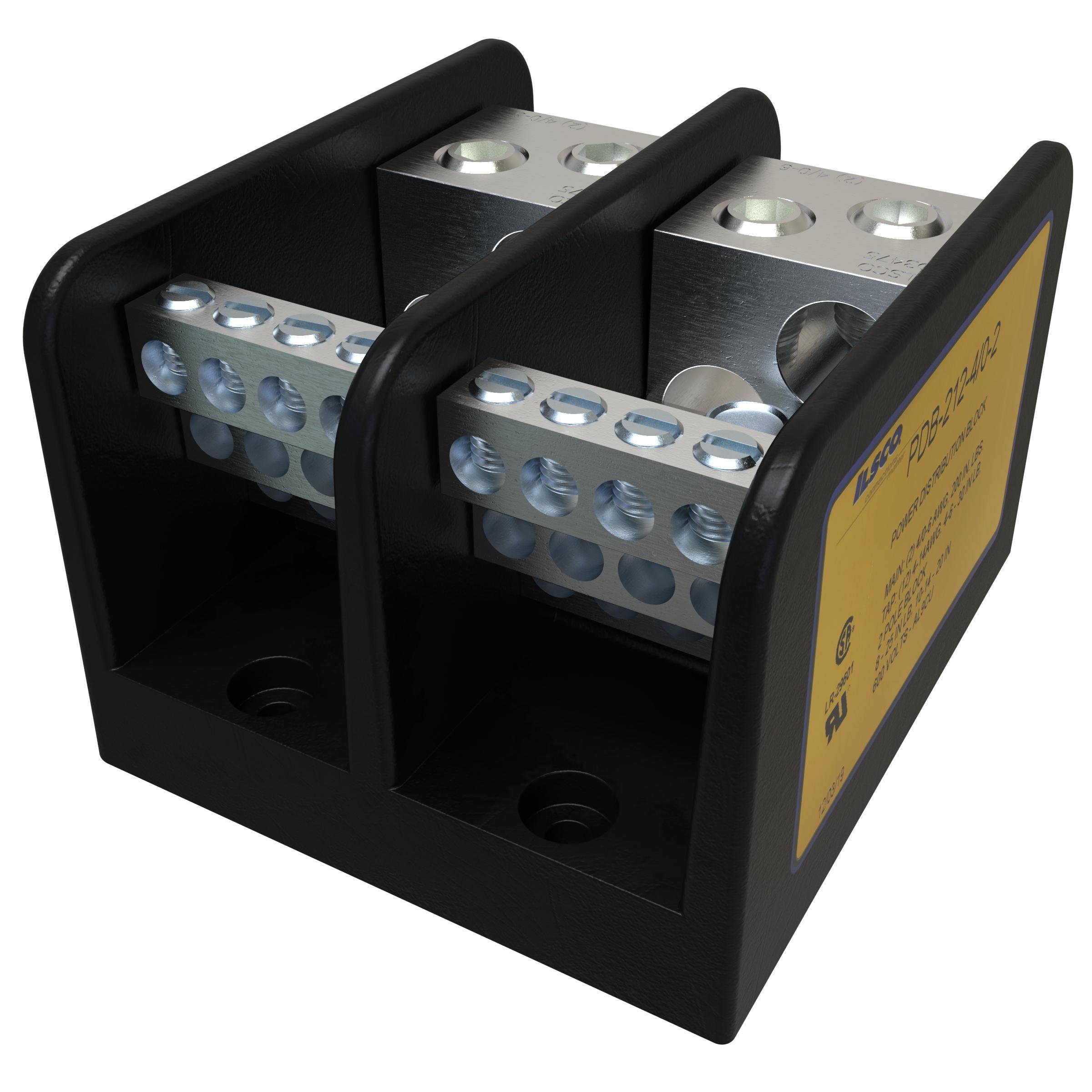 ILSCO® PDB-212-4/0-2 Multi-Pole Distribution Blocks