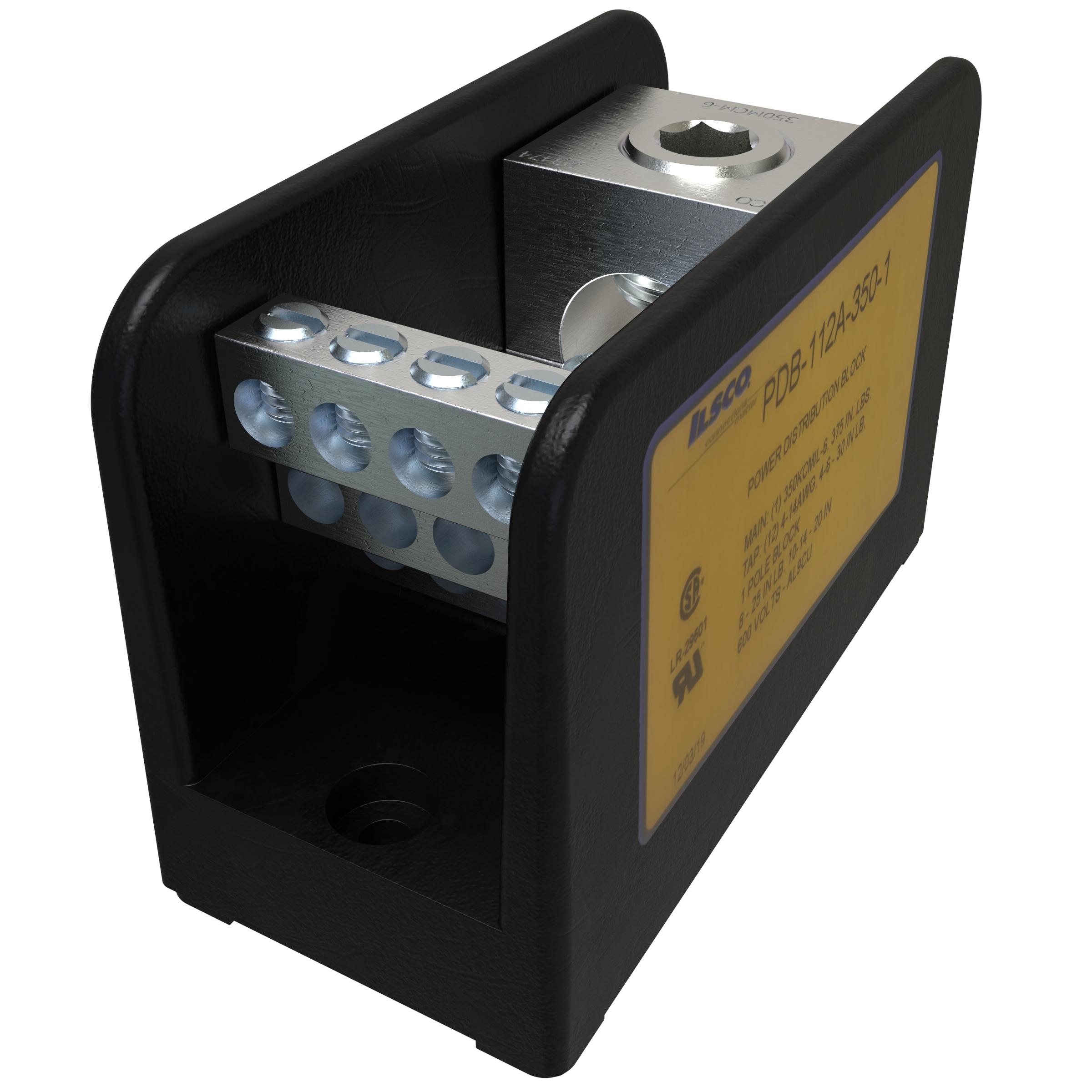 ILSCO® PDB-112A-350-1 Single Pole Distribution Blocks