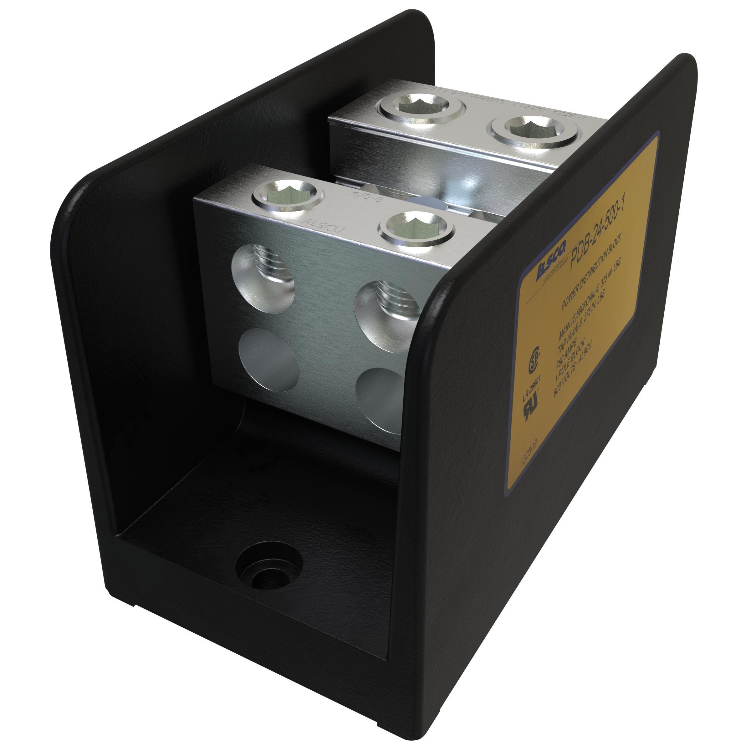 ILSCO® PDB-24-500-1 Single Pole Distribution Blocks
