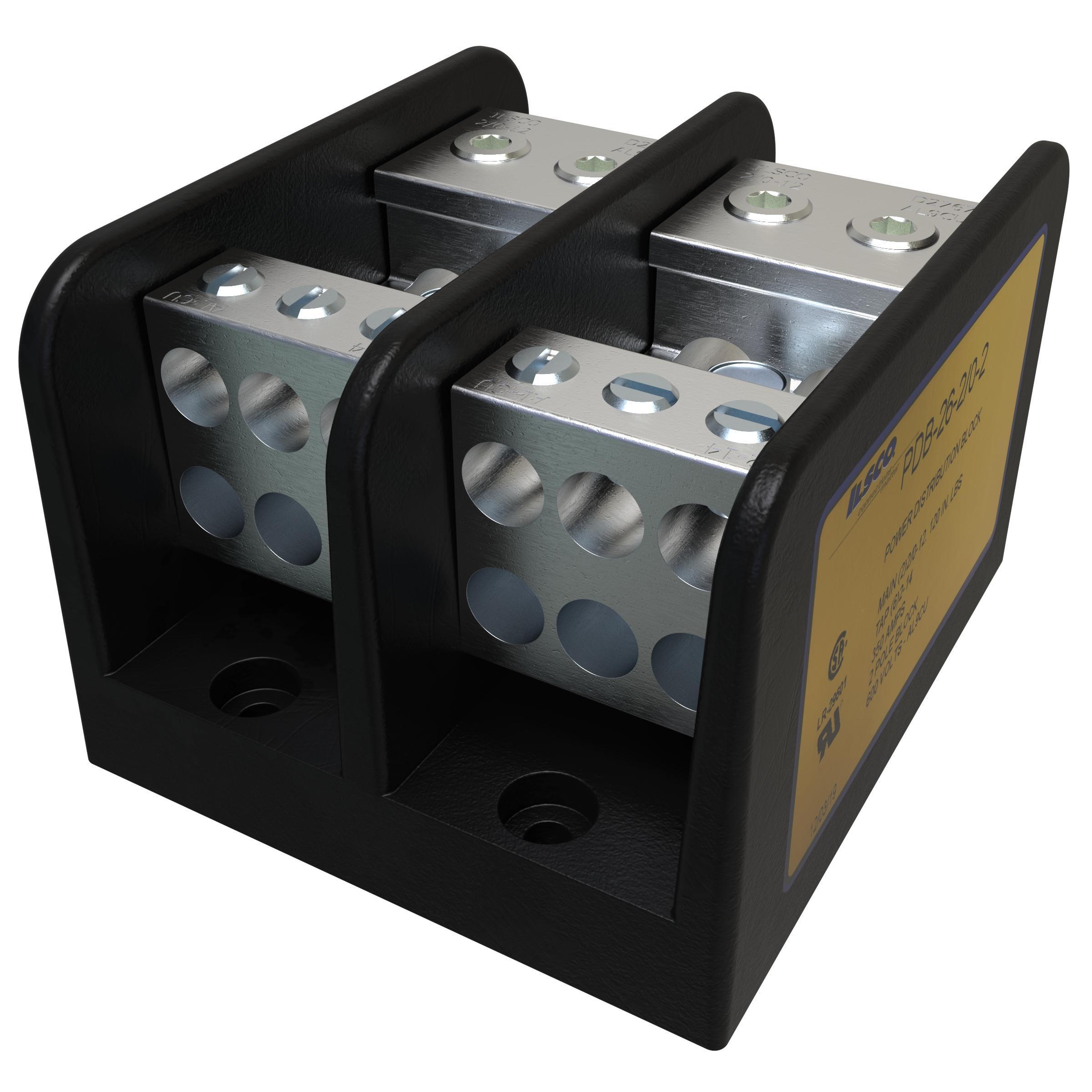ILSCO® PDB-26-2/0-2 Multi-Pole Distribution Blocks