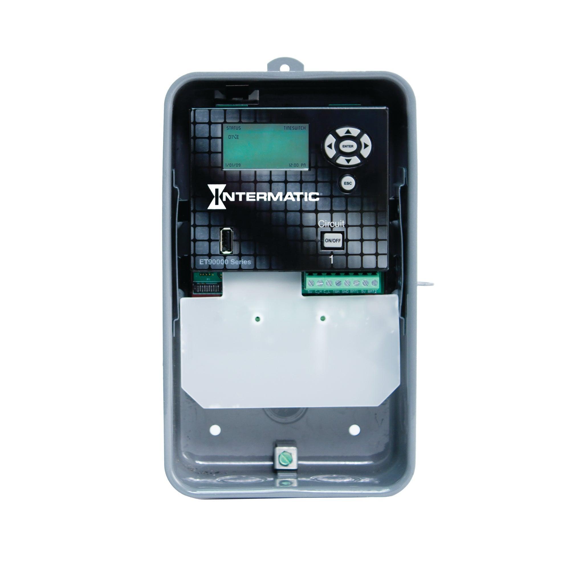 Intermatic® ET90115CR ET90000 Astronomic Electronic Timer Switch, 1 sec to 365 days Setting, 120/277 V AC, 1, 2 hp, 1CO 1 Form C SPDT Contact, 1 Poles