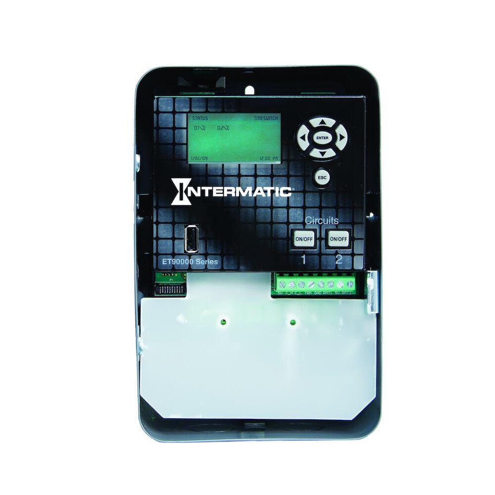 Intermatic® ET90215C ET90000 Astronomic Electronic Timer Switch, 1 sec to 365 days Setting, 120/277 V AC, 1, 2 hp, 1CO 1 Form C SPDT Contact, 1 Poles