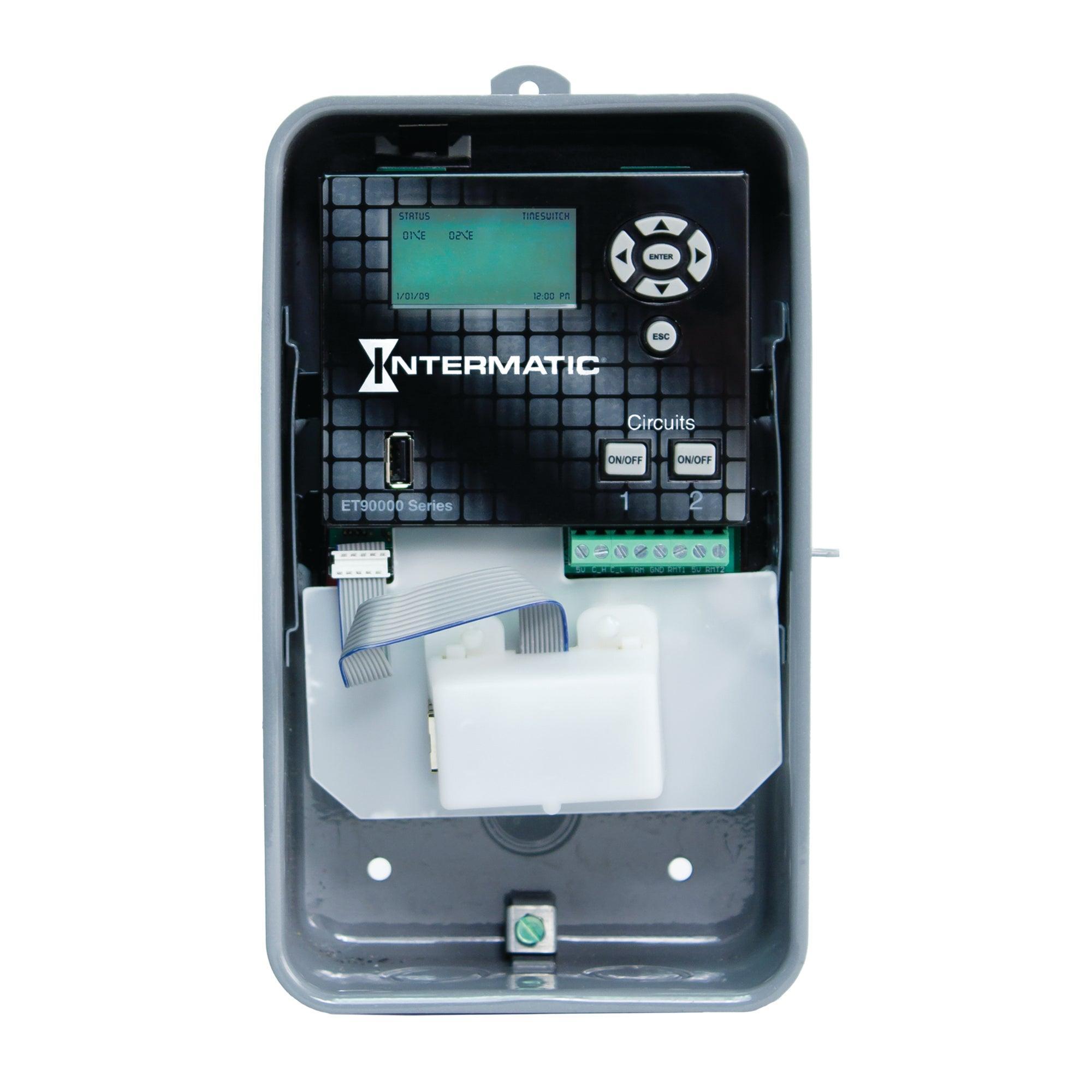 Intermatic® ET90215CRE ET90000 Astronomic Electronic Time Switch, 1 sec to 365 days Setting, 120 to 277 V AC, 1/4 hp, 1/2 hp, 1 hp, 2 hp, 1CO 1 Form C SPDT Contact, 1 Poles