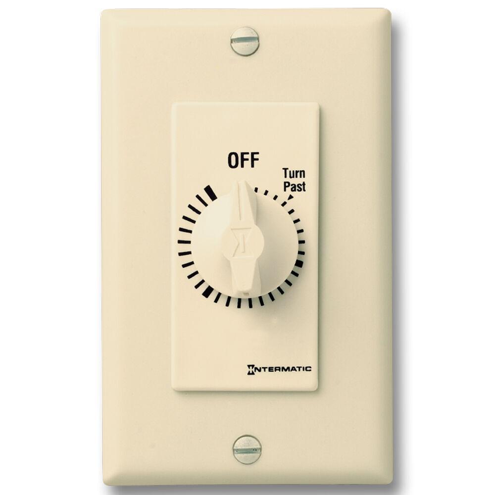 Intermatic® FD2H FD Series Auto Off Decorator Mechanical Spring Wound Timer, 2 hr Setting, 125/257 V AC, 1 hp, 2 hp, 1NO 1 Form A SPST Contact, 1 Poles