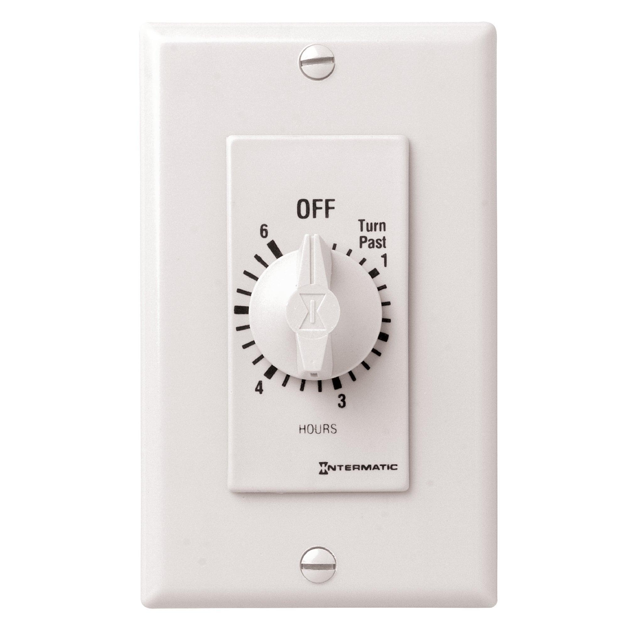Intermatic® FD6HW FD Series Auto Off Decorator Mechanical Spring Wound Timer, 6 hr Setting, 125/257 V AC, 1 hp, 2 hp, 1NO 1 Form A SPST Contact, 1 Poles
