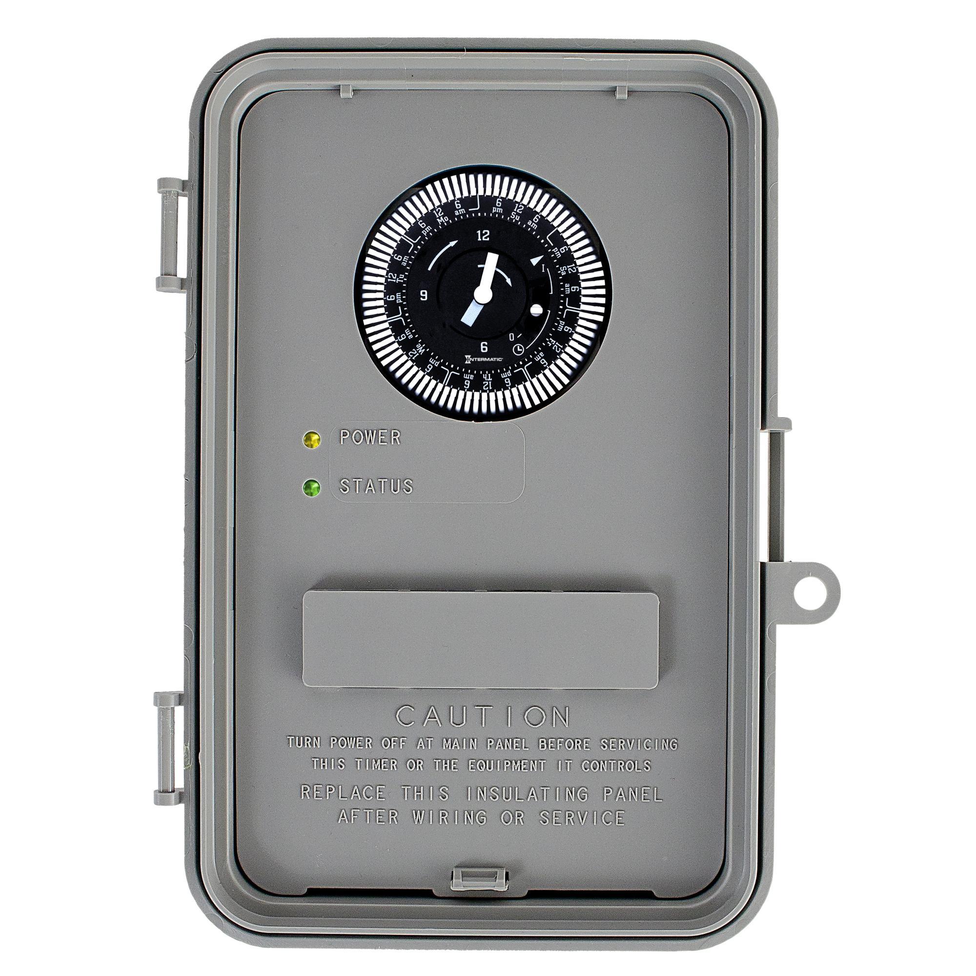 Intermatic® GM40AV-W GM40, 2 hr to 7 days Setting, 120 to 208/240/277 V AC, 1 hp, 2 hp, 2NO-2NC 2 Form C DPDT Contact, 2 Poles