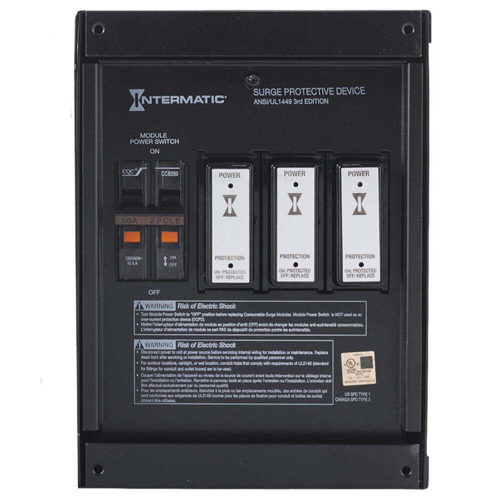 Intermatic® SmartGuard® IG2240-IMSK IG2200 Whole House Surge Protective Device, 120/240 V AC, 50/60 Hz, 10 kA SCCR, 1 Phase