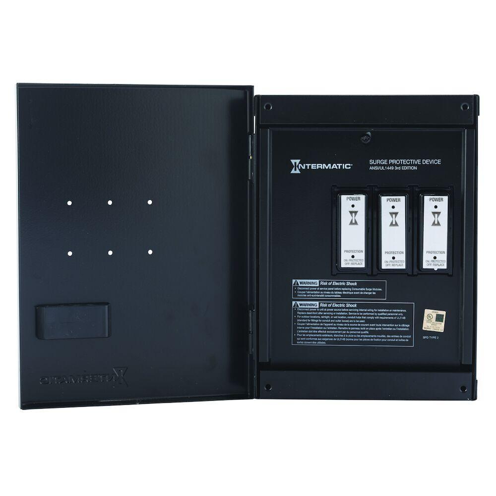 Intermatic® IG2280-IM IG2200 Rainproof Surge Protective Device With Consumable Module, 120 to 240 V AC, 50/60 Hz, 100 kA SCCR, 1 Phase