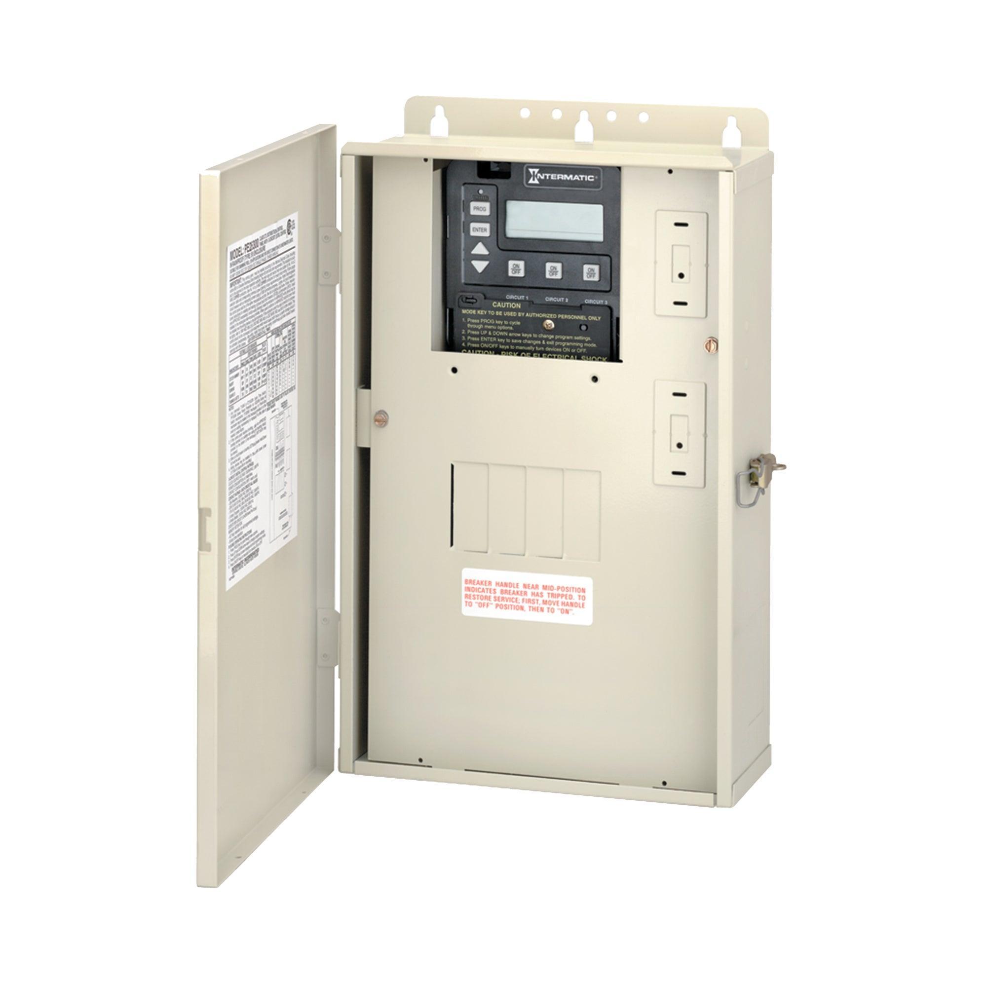 Intermatic® PE25300 3-Circuit Control Panel With Mechanism, 3PST Action, NEMA 3R Enclosure
