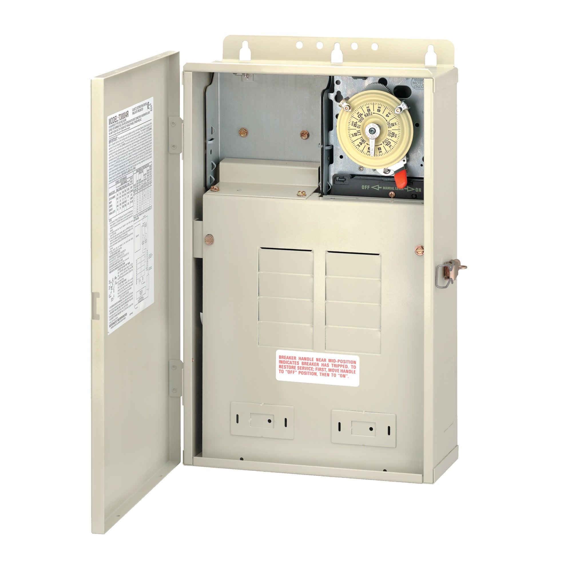 Intermatic® T30004R T30000R 1-Phase Mechanical Timer Switch, 24 hr Setting, 240 V AC, 5 hp, DPST Contact, 2 Poles