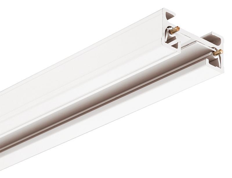 Juno® T 6FT WH T Series 1-Circuit Track Section, 6 ft L x 1-3/8 in W x 11/16 in D, Extruded Aluminum/Thermoplastic