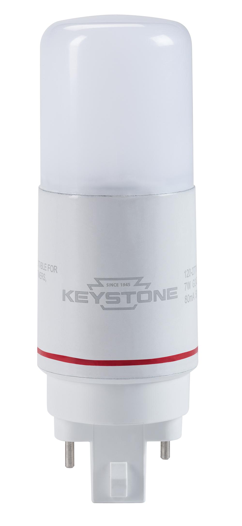 Keystone Technologies KT-LED82P-O-850-D Lamp, 6 W, 13 W Incandescent Equivalent, GX23 Lamp Base Lamp, 600 Lumens