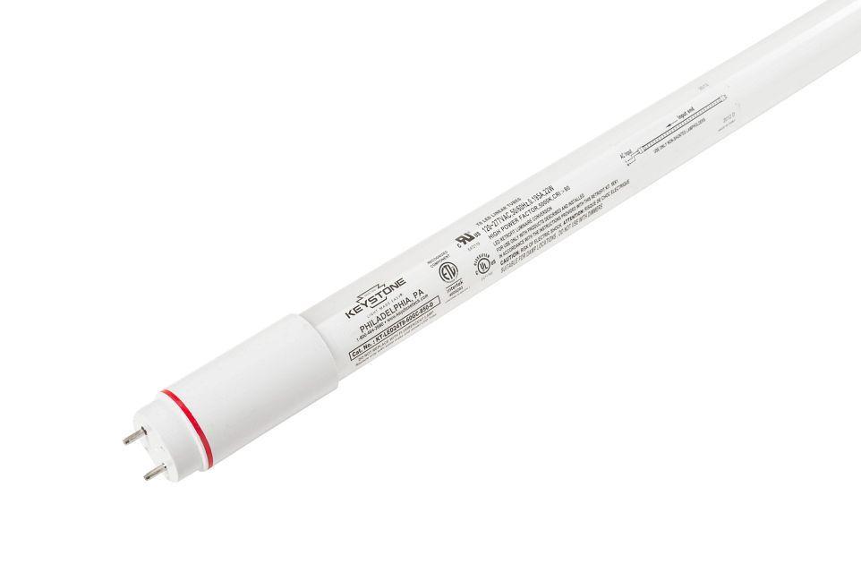 Keystone Technologies KT-LED24T8-60GC-840-D-CP 800 DirectDrive High Efficiency Lamp, 24 W, G13 Lamp Base, T8 Shape, 2400 Lumens