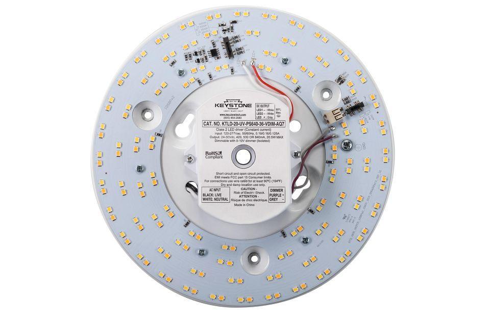 Keystone Technologies KT-RKIT20PS-8CP-8CSC-VDIM Light Engine Kit, For Use With Fully Enclosed Fixtures, 8 in