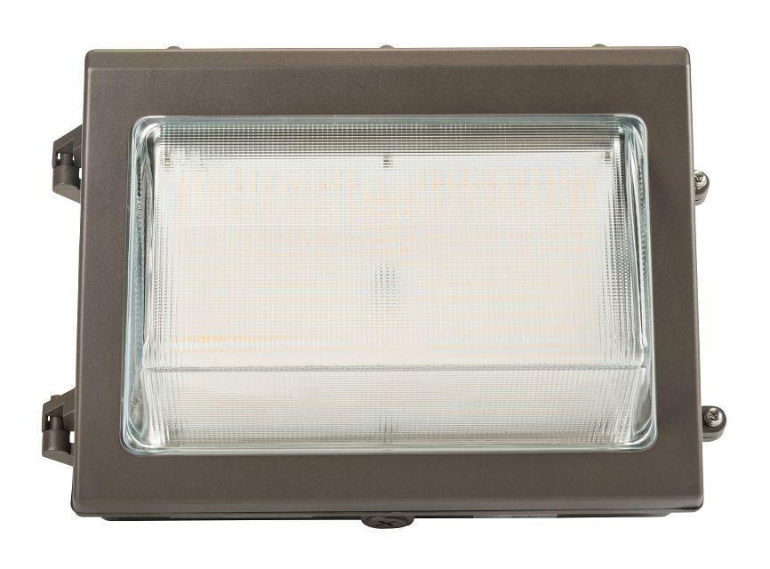 Keystone Technologies KT-WPLED80-M1-8CSB-VDIM Wallpack, LED Lamp, 80 W Fixture, 120 to 277 V, Bronze Housing