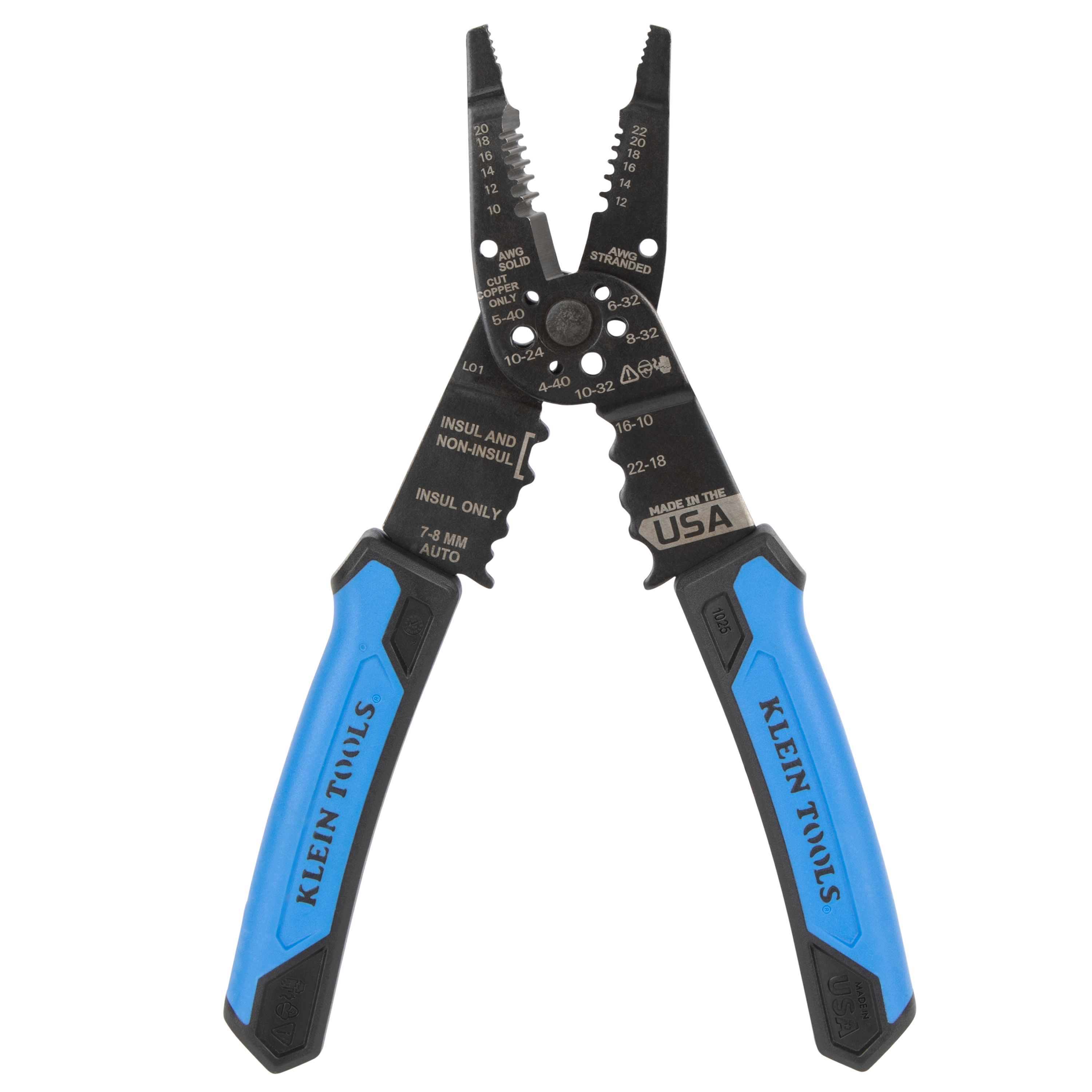Klein® 1025 Wire Stripper, 8.25 in OAL, Steel Body