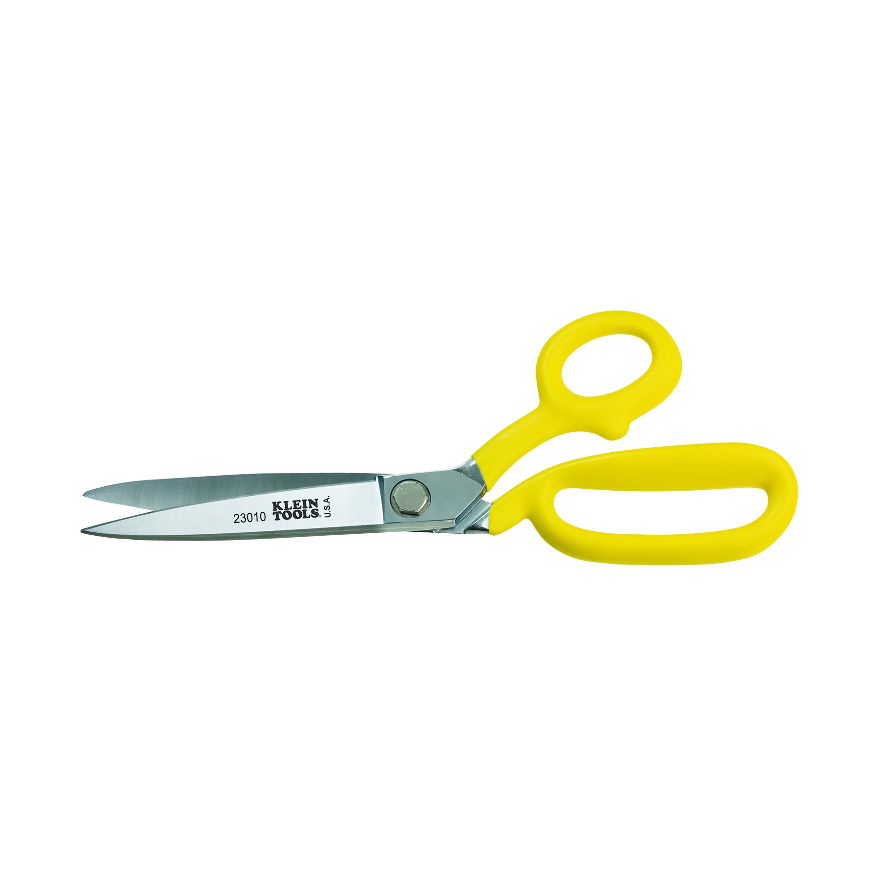 Klein® 23010 Bent Trimmer, 4-1/2 in L of Cut, 10-1/2 in OAL, Pointed Tip, Serrated Edge, Right Hand