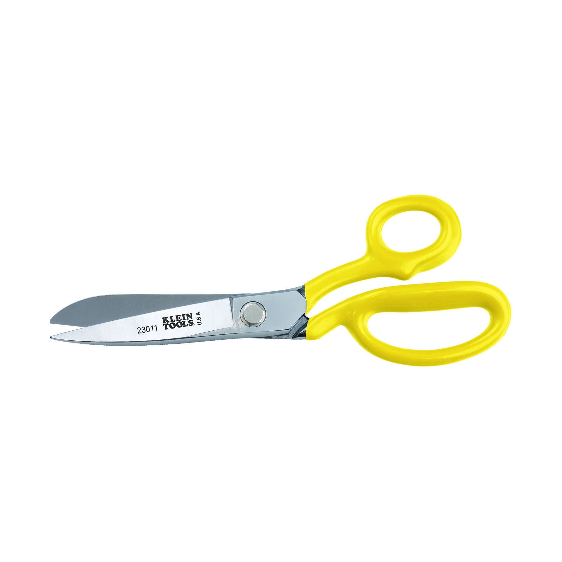 Klein® 23011 Bent Trimmer, 4-3/4 in L of Cut, 11-1/4 in OAL, Pointed Tip, Knife Edge, Metal Blade, Right Hand