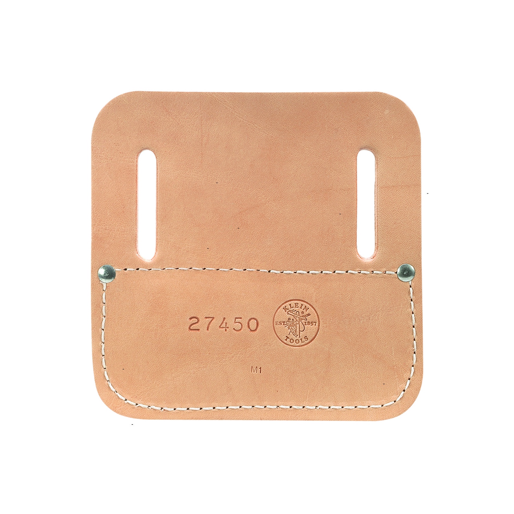 Klein® 27450 Slotted Belt Tie-Wire Reel Pad, For Use With 27400 Tie Wire Reel, Up to 2 in W Belt, 3/16 in THK Rigging, Leather, Natural