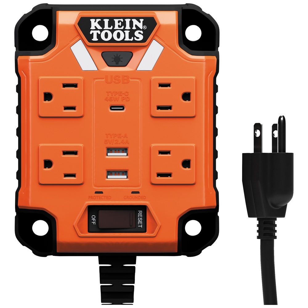Klein® 29601 Corded Power Box, 125 V Input, 1875 W Power Rating, 15 A, Magnetic Mounting
