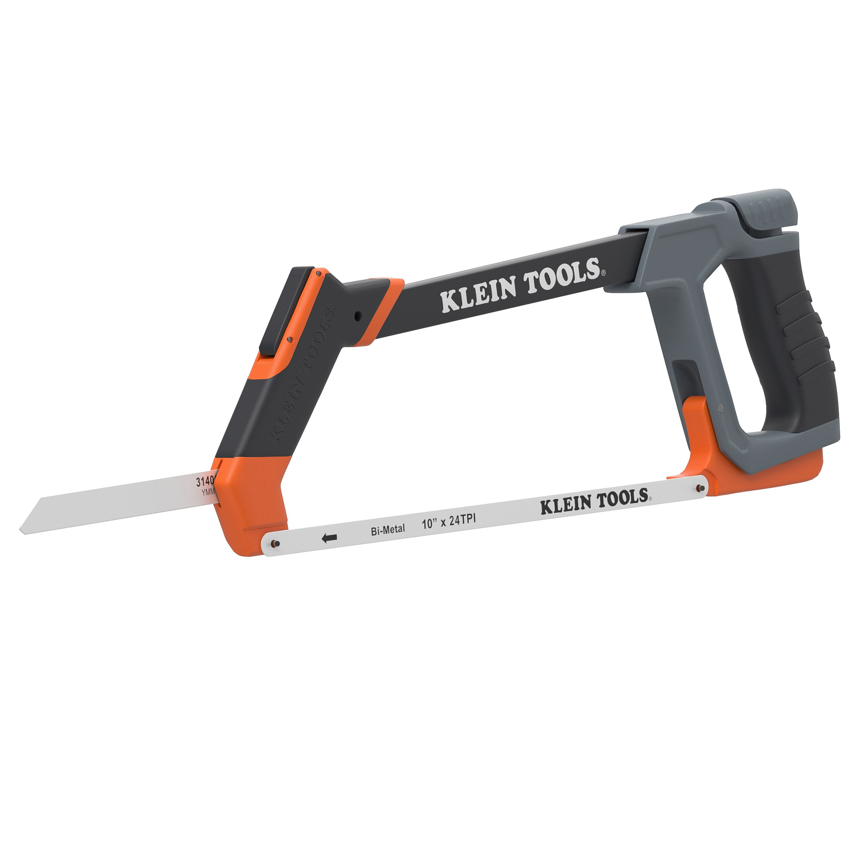 Klein® 31430 High Tension Hacksaw, 12 in L Bi-Metal Blade, 5.7 in D Throat, Metal, Plastic, PVC, PEX, ABS Pipes, Wood