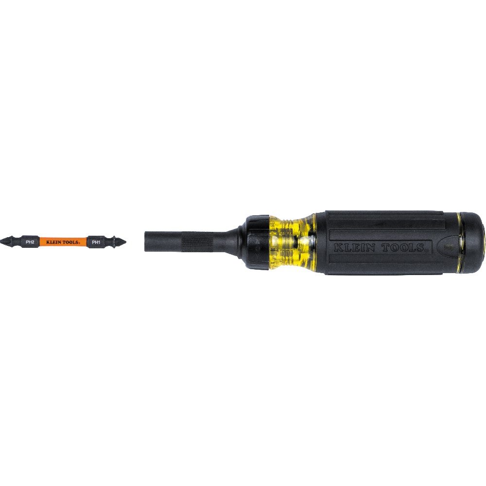 Klein® 32315HD 15-in-1 Multi-Bit Screwdriver, 9.5 in OAL, Plastic Handle