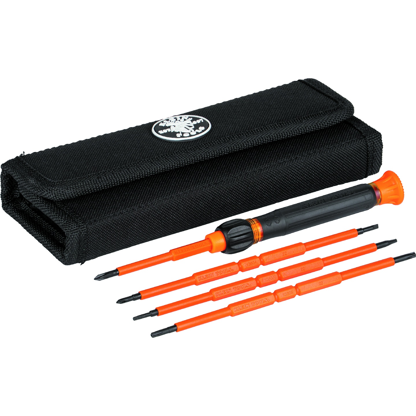 Klein® 32584INSR Precision Screwdriver Set, 6 Pieces, ASTM F1505, Steel/Rubber and Pastic