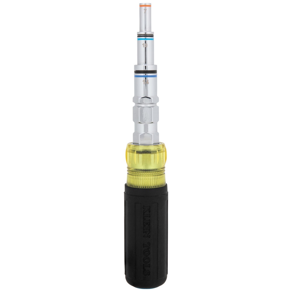 Klein® 32809MAGM 11-in-1 Pass-Through Multi-Nut Driver, Black/Yellow Cushion Grip Handle
