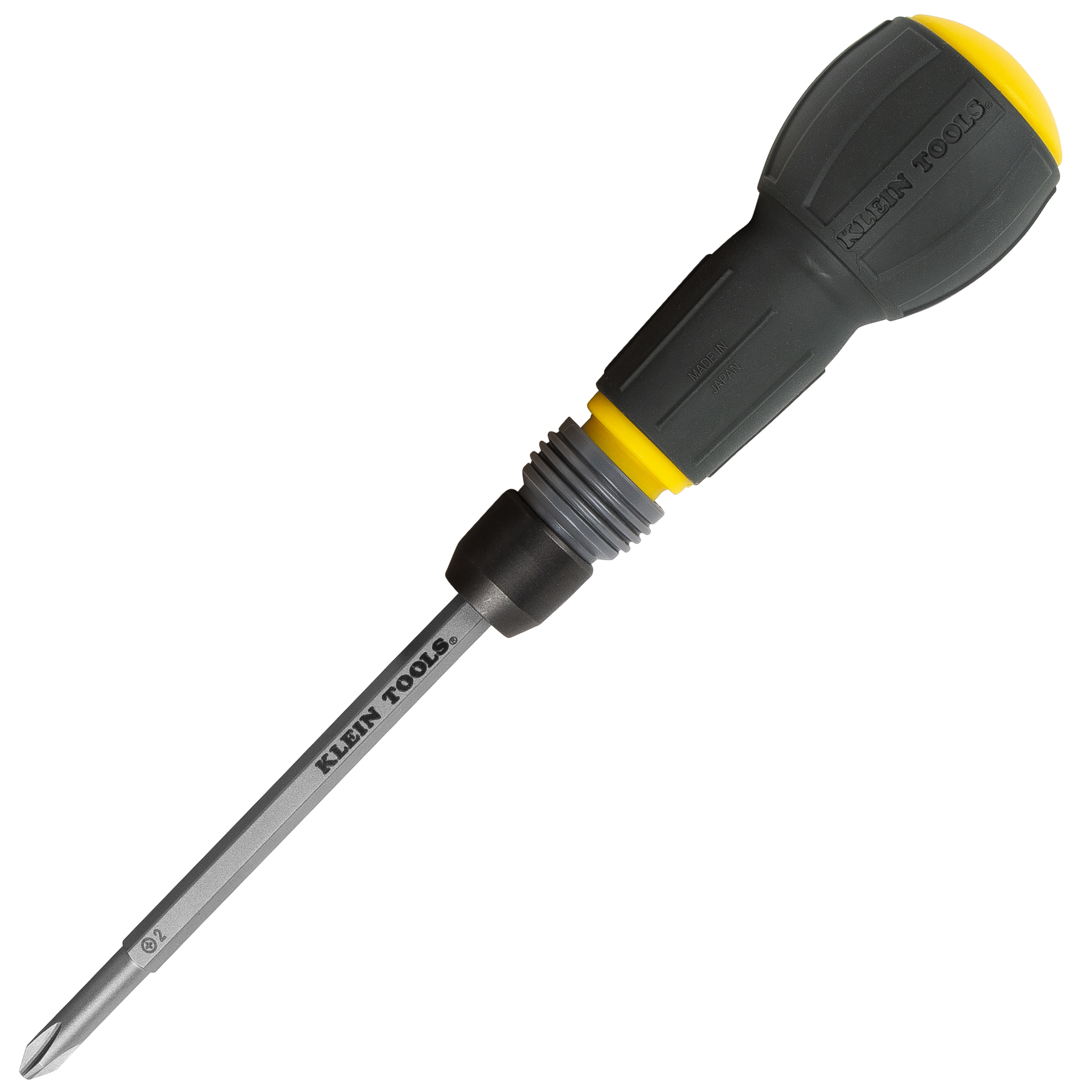 Klein® 32960A Tru-Grip Screwdriver, #2 Point, 1.58 in OAL, Sandblasted, Steel